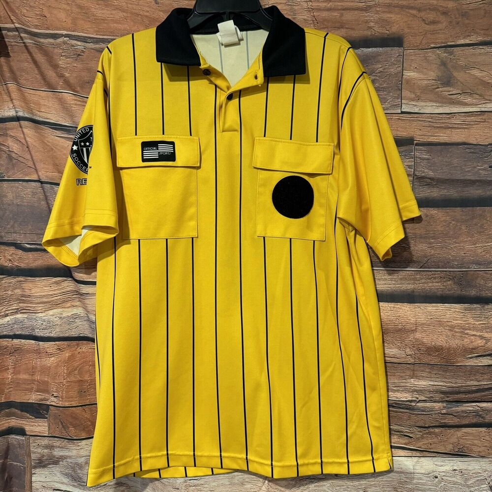 Official Sports USA Soccer Federation Referee Jersey Men's M Yellow USSF Uniform